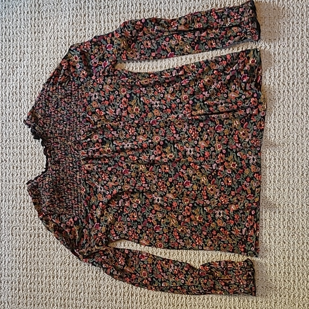 Lucky Brand long sleeve floral t shirt
